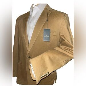 Daniel Hechter NWT Light Brown Blazer Taupe Sport Coat Jacket Men’s 46 L New